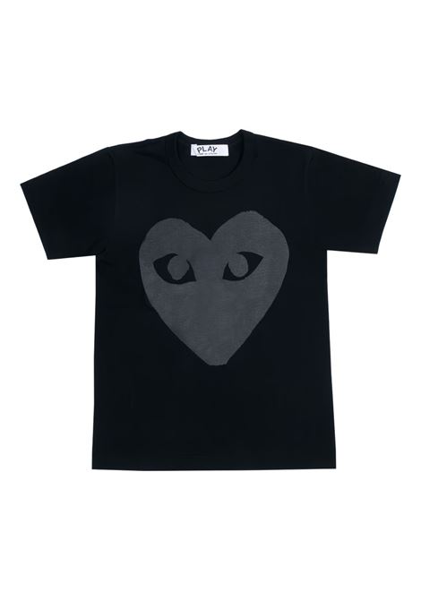 t-shirt con stampa unisex nera COMME DES GARÇONS PLAY | AX-T190-0511